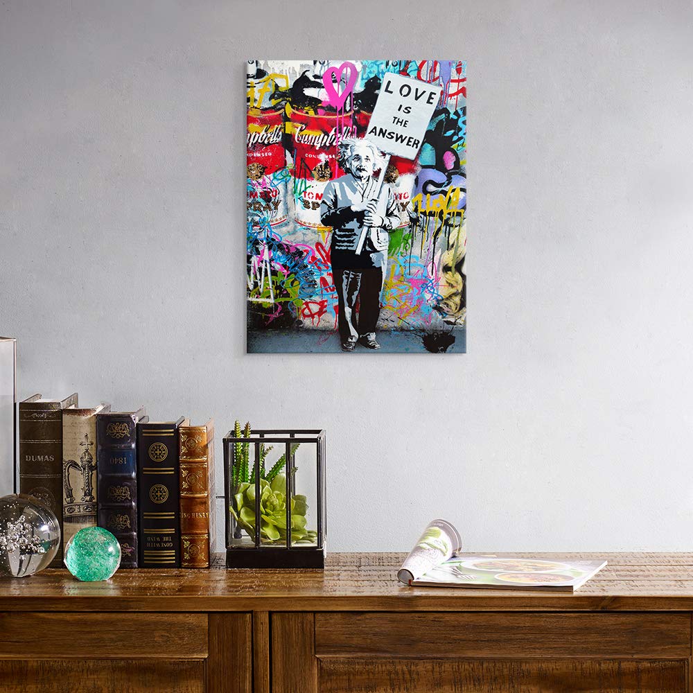 ラピュタ ｖｓ バンクシー アート 絵画 インテリア laputa banksy Amazon.co.jp: 7CANVAS Banksy バンクシー アインシュタイン
