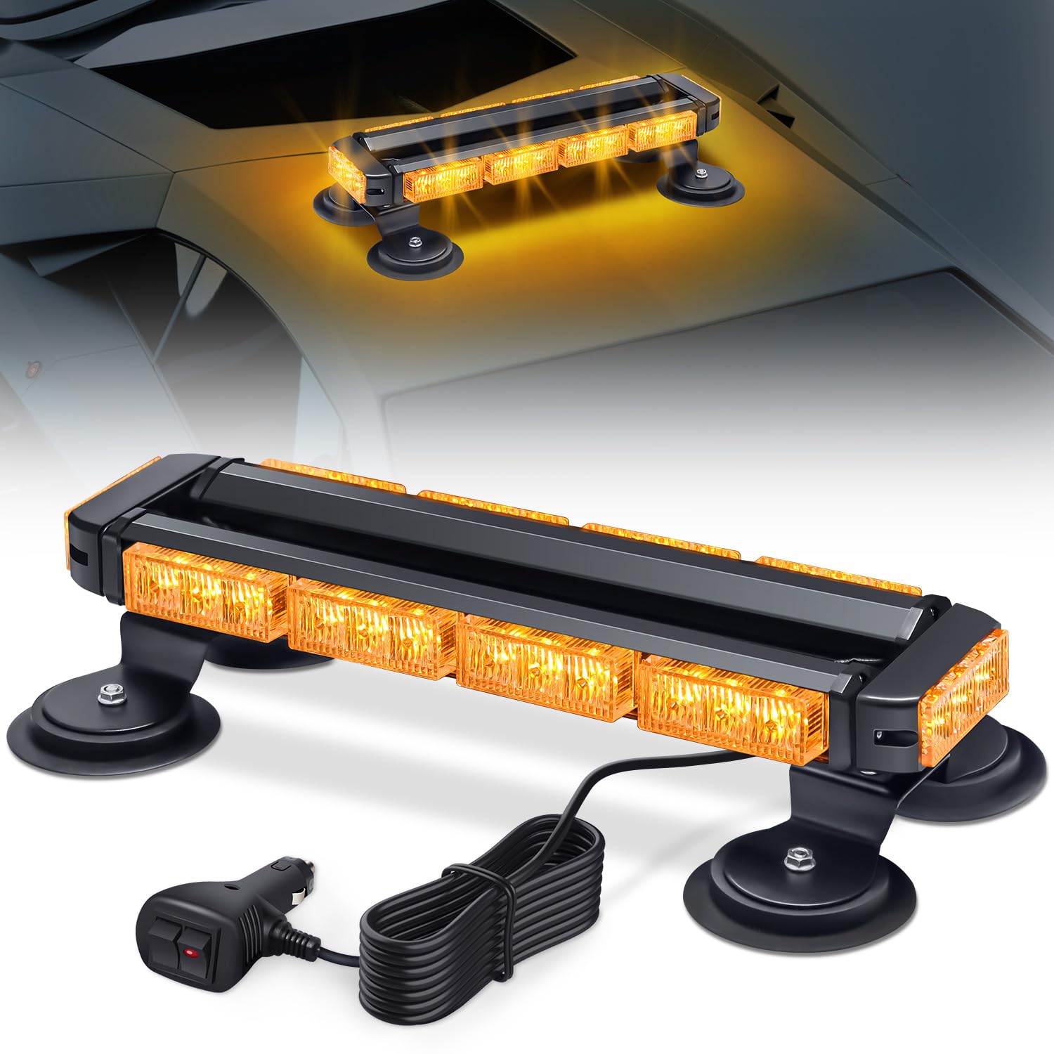 LED Rundumkennleuchte, Gelb Rundumleuchte Mit 20 St Produktbild-Vorschau 5