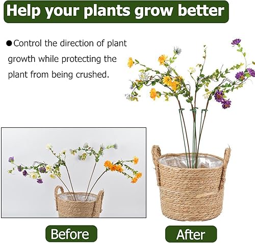 Miniatura 4 de Paquete de 30 estacas pequeñas para plantas de interior, 3 tamaños de 6.710.714.6 pulgadas, estacas de soporte para plantas de un solo tallo para