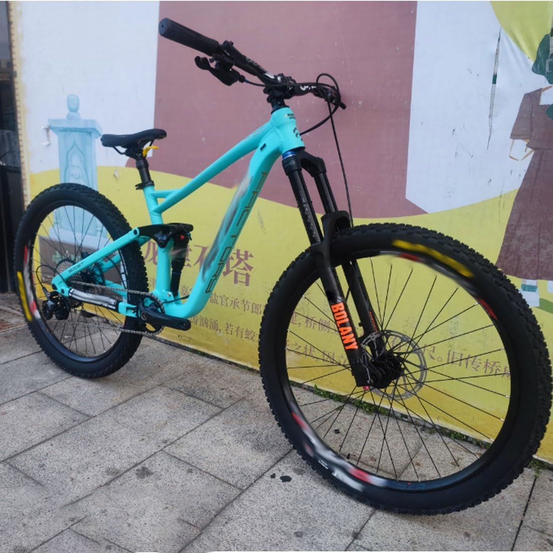 QHYRZE Fourche à Suspension Air VTT 27.5/29 – Voyage 160mm, Axe Traversant 15x110mm Boost, Rebond Et Verrouillage Réglables