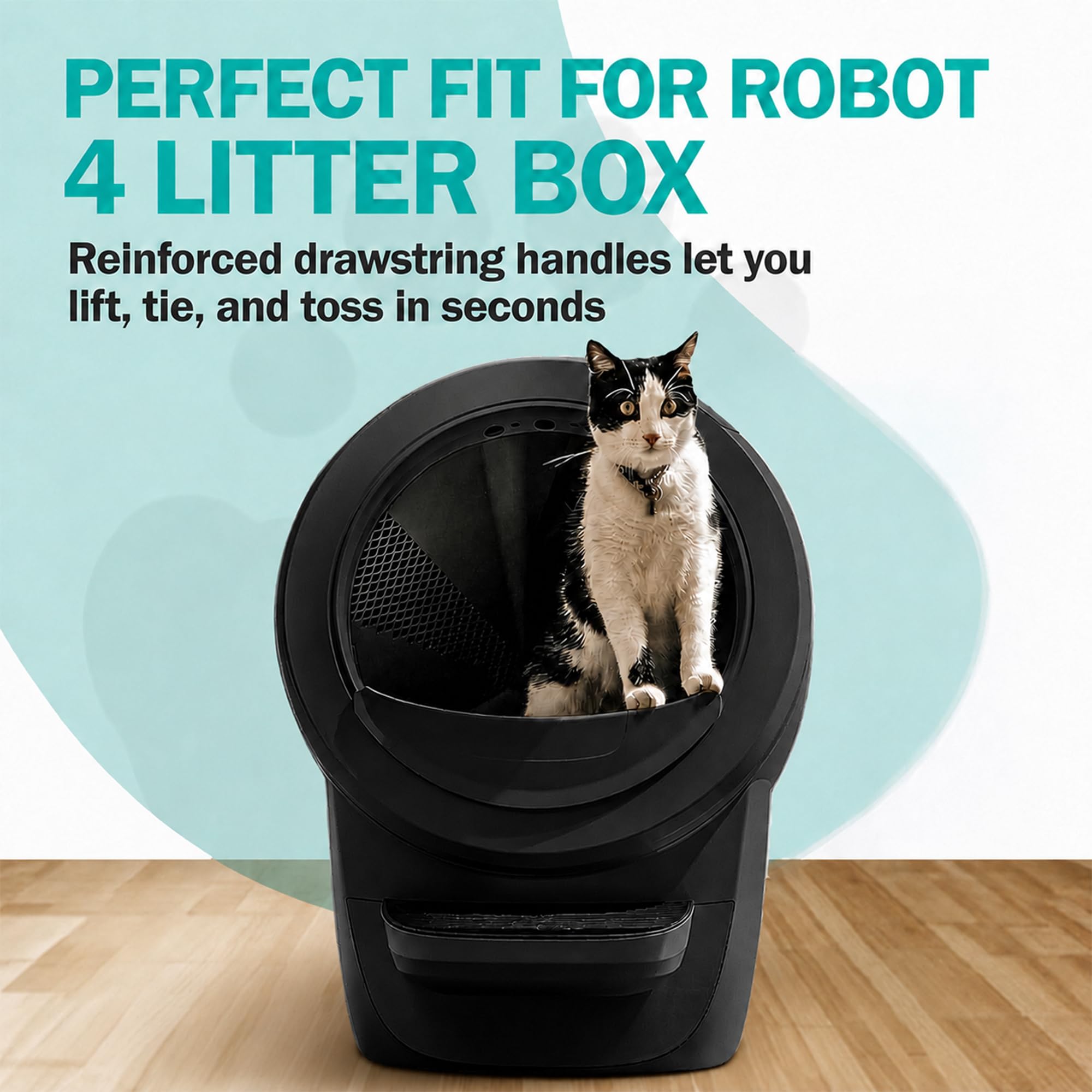 Bolsas para robot de arena para robot 3 y 4, paquete de 150 bolsas para caja de arena, cordón resistente, forros de arena duraderos a prueba de fugas y desgarros para una limpieza fácil y sin desorden