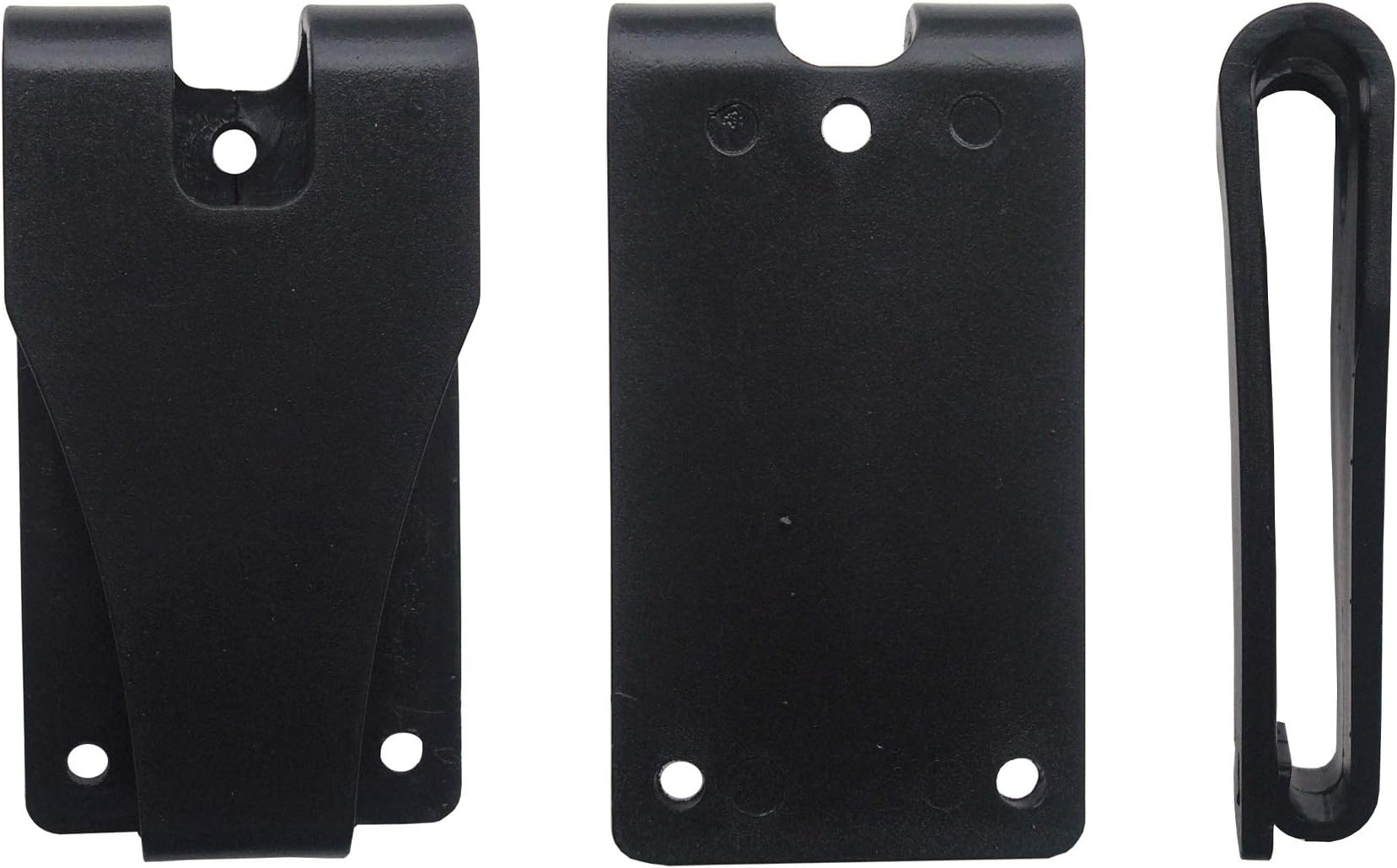 Kydex Leather Gun Holster and Sheath Belt Clips,Heavy Duty Black Poly Plastic,4 Pack