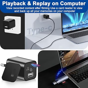 Spy Camera, Mini Security Cameras HD 1080P Hidden Cameras Video Recorder Loop Recording Motion Detection for Home Office Safety Survelliance