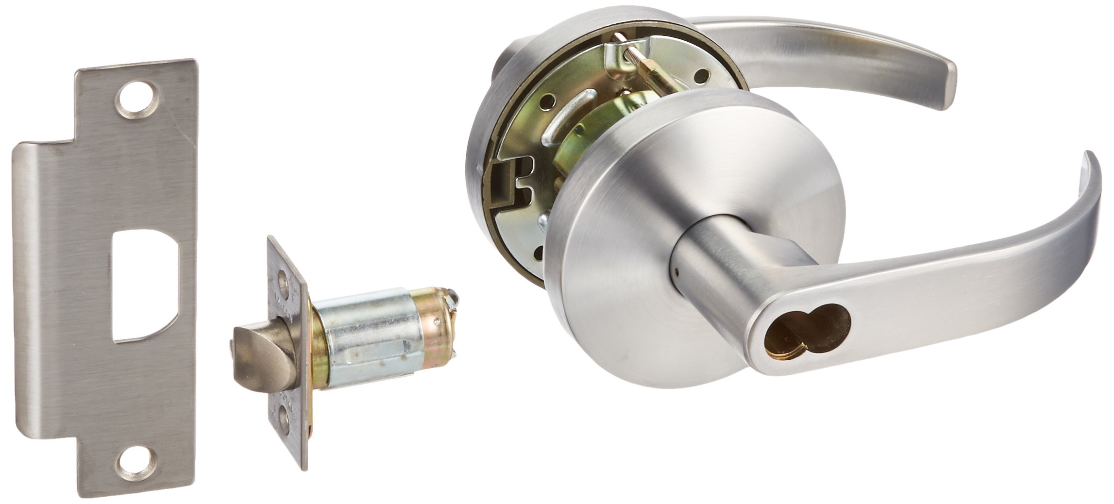 Falcon W511BD Q 626 (SFIC) W Series Grade 2 Medium Duty Cylindrical Chasis Non-Handed Lock, Entrance Function, Small Format Interchangeable Core, Quantum Lever, Satin Chrome Finish