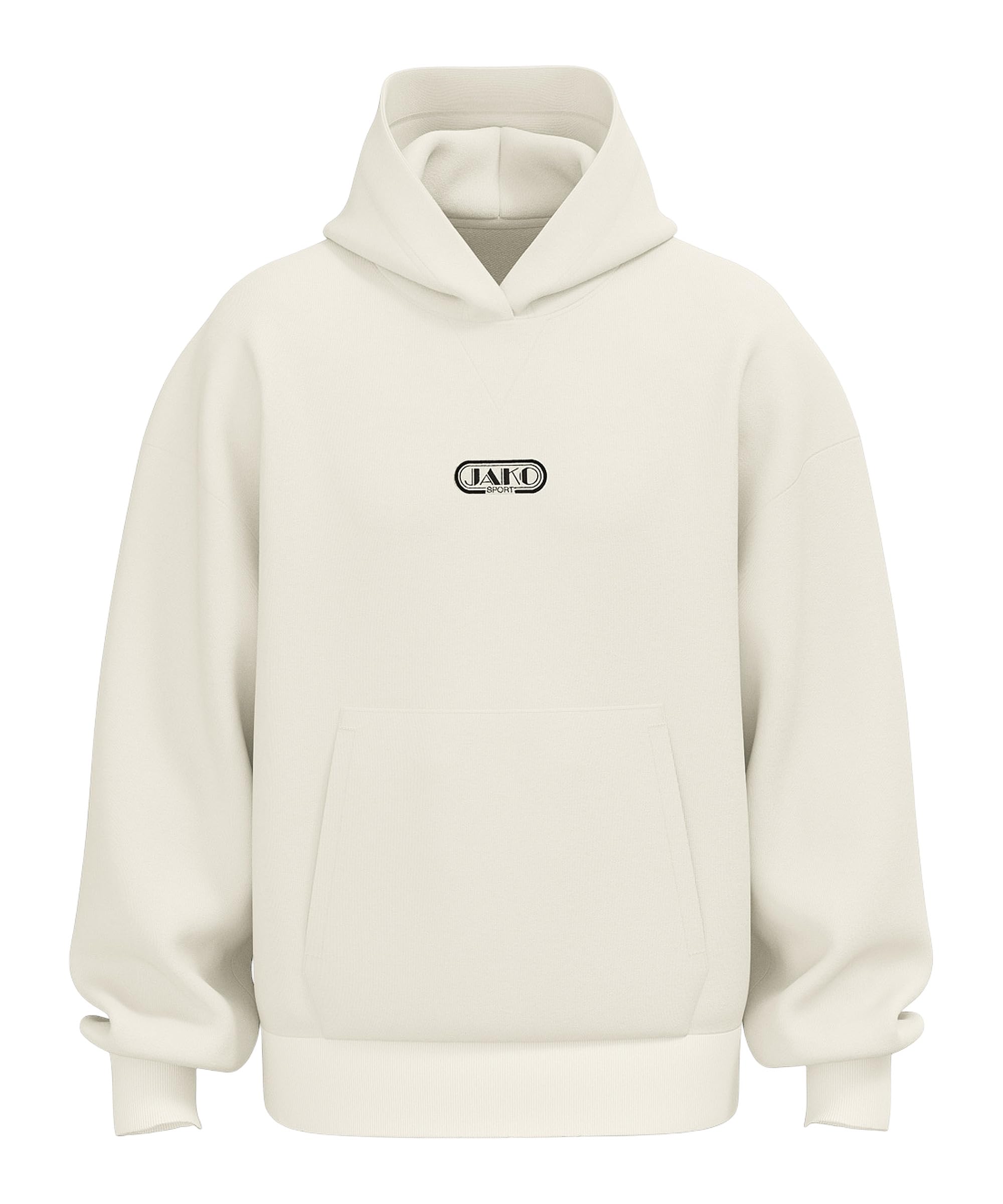 JAKO Unisex Hooded Sweatshirt Wardrobe, Off White, XL