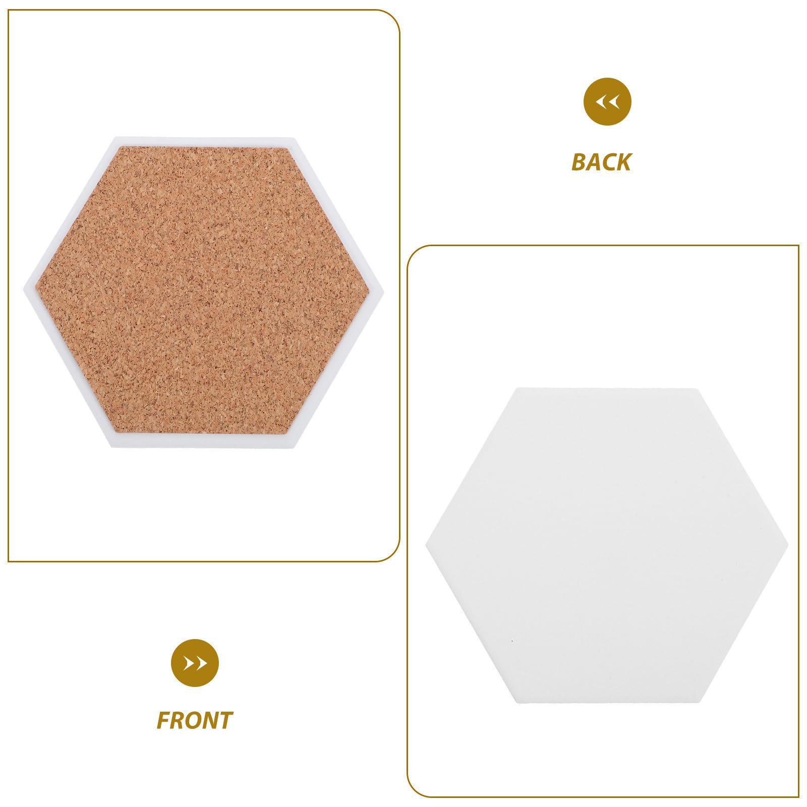 Posavasos de Cerámica Hexagonales DIY, Juego de 10, Blancos, Absorbentes y Antideslizantes para Proyectos de Transferencia de Calor en Cocina y Mesa