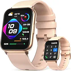 Hrich Smartwatch, Relógio Inteligente para Mulheres, com Notificações de Mensagens e Atendimento de Chamadas, Tela Sensível ao Toque 1,91'', Mais de 100 Modos Esportivos, para Android/iOS