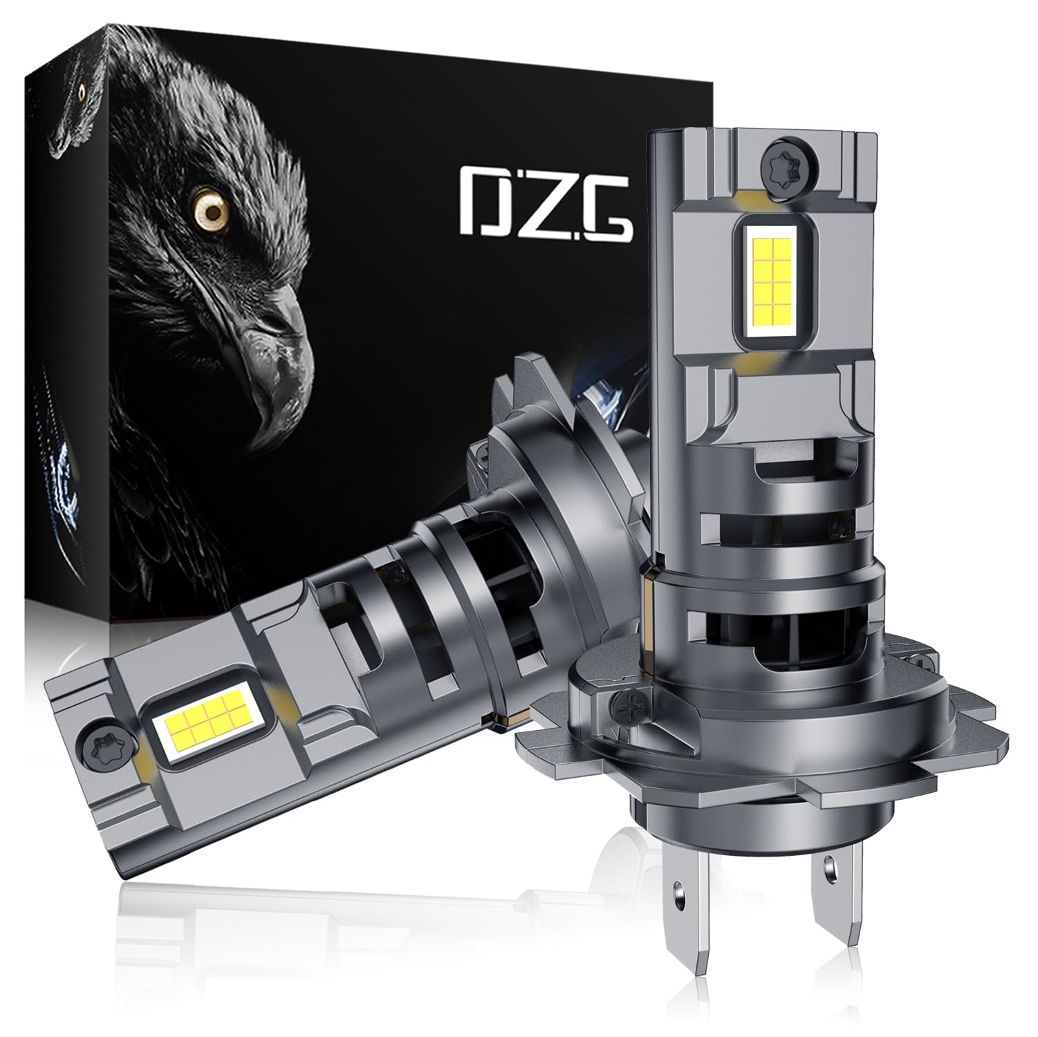 order H7♡ DGZZI 2PCS H7 Headlight Bulb Right Angle Ceramic Socket Plug