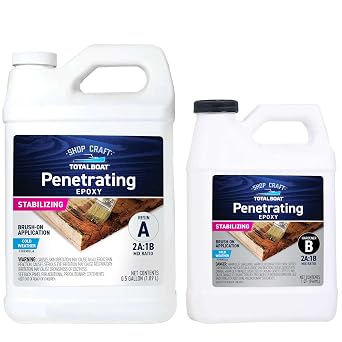 TotalBoat Clear Penetrating Epoxy Wood Sealer - 0.75 Gal Kit, Cold Weather