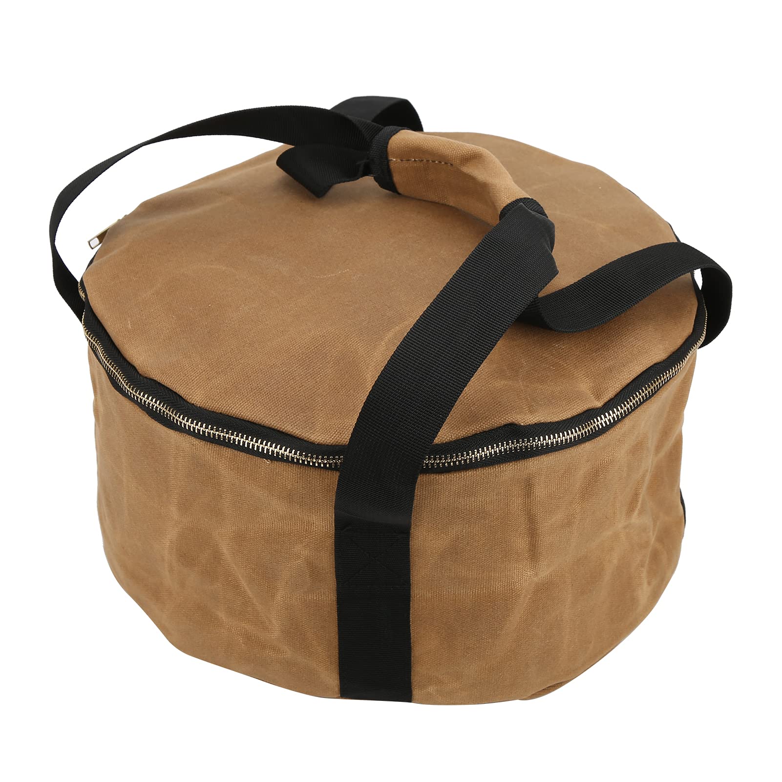 wasserdichte Aufbewahrungstasche, für Töpfe mit Griffen, Nasswachs-Canvas-Stoff, Reißverschluss, bequemer Griff, kollisionssichere Baumwolle, Topf-Organizer für Küche, (Bodenfarbe)