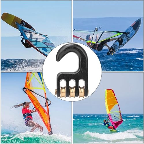 Miniatura 2 de Voluxe 1 gancho de polea de windsurf de 4.06 oz, gancho de polea de aparejo de windsurf, 2.8x1.6x0.6 in surf windsurf para vela