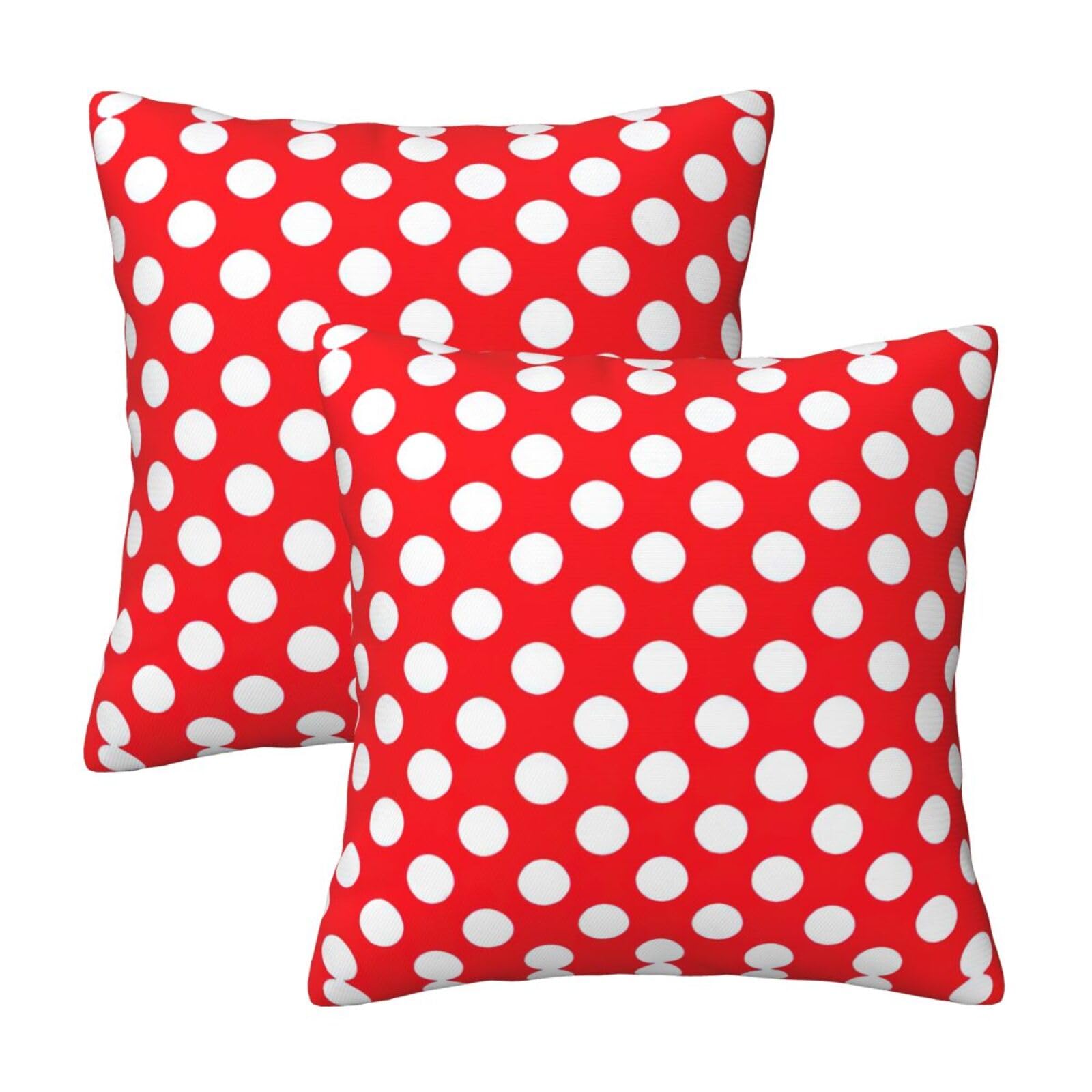 RRhgipp Cute Polka Dot Throw Pillow Cases Decorative Cushion Covers Couch Bed Sofa Decoration Xmas Gifts Bed