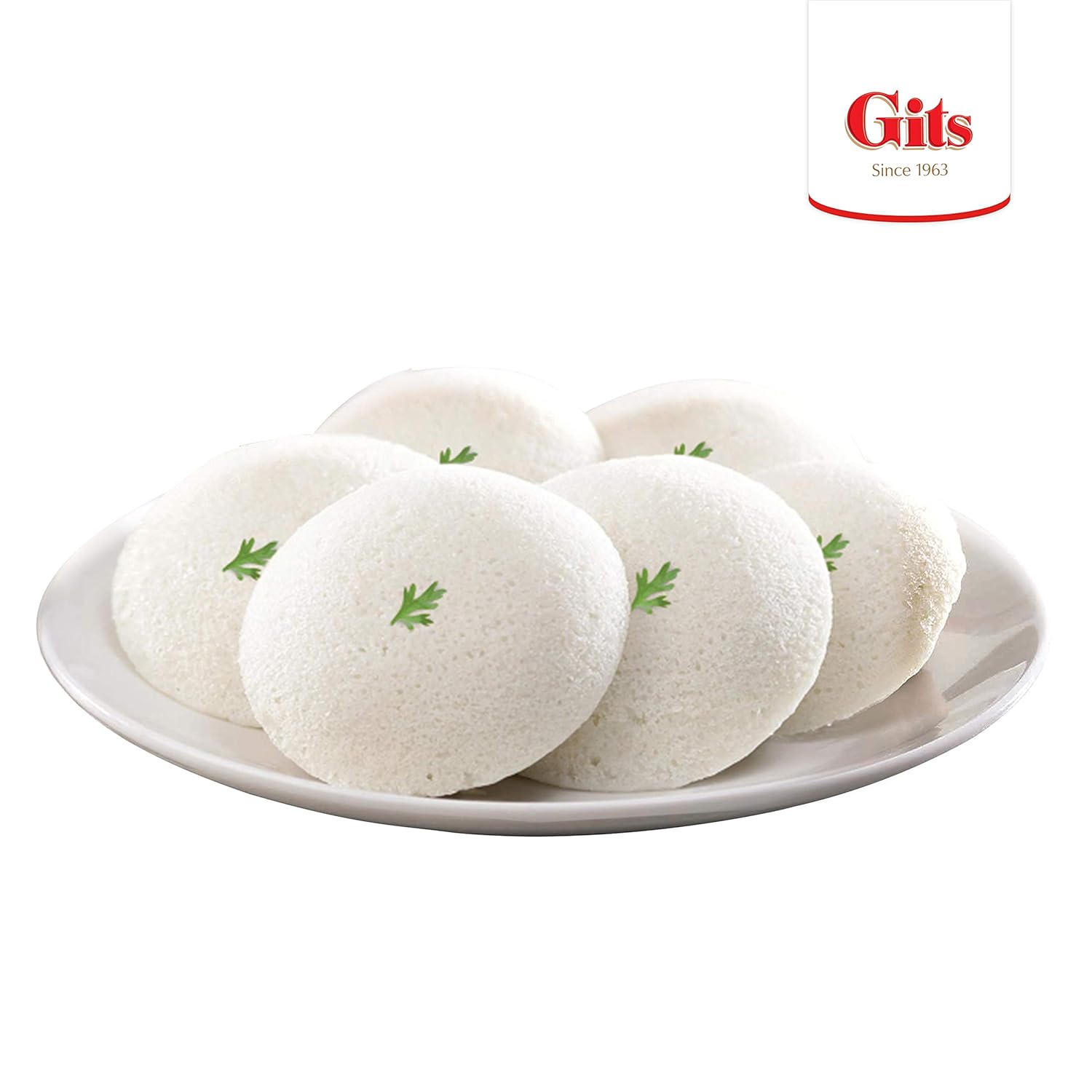 Gits Rice Idli (Super healthy light Rice cakes) 17.5 Oz X 5 Packs | Indian Vegetarian Breakfast - Ready in 20 mins