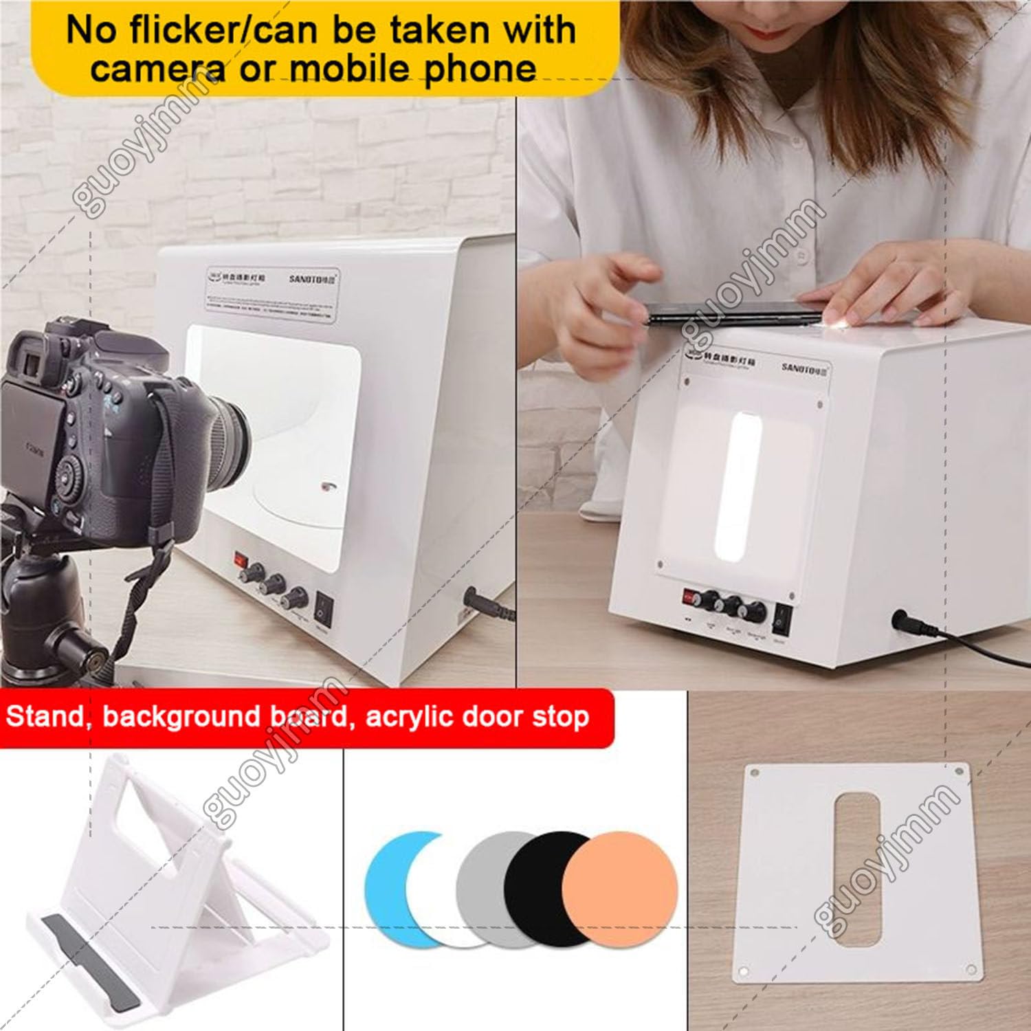 Mini kit di luci per studio fotografico, luminosità regolabile, riempimento a quattro luci, giradischi per fotografia intelligente per gioielli, configurazione fotografica professionale