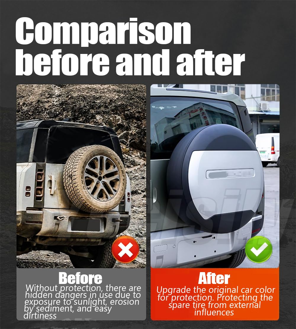 DEFENDER スペアタイヤカバー シルバー/ブラック純正品