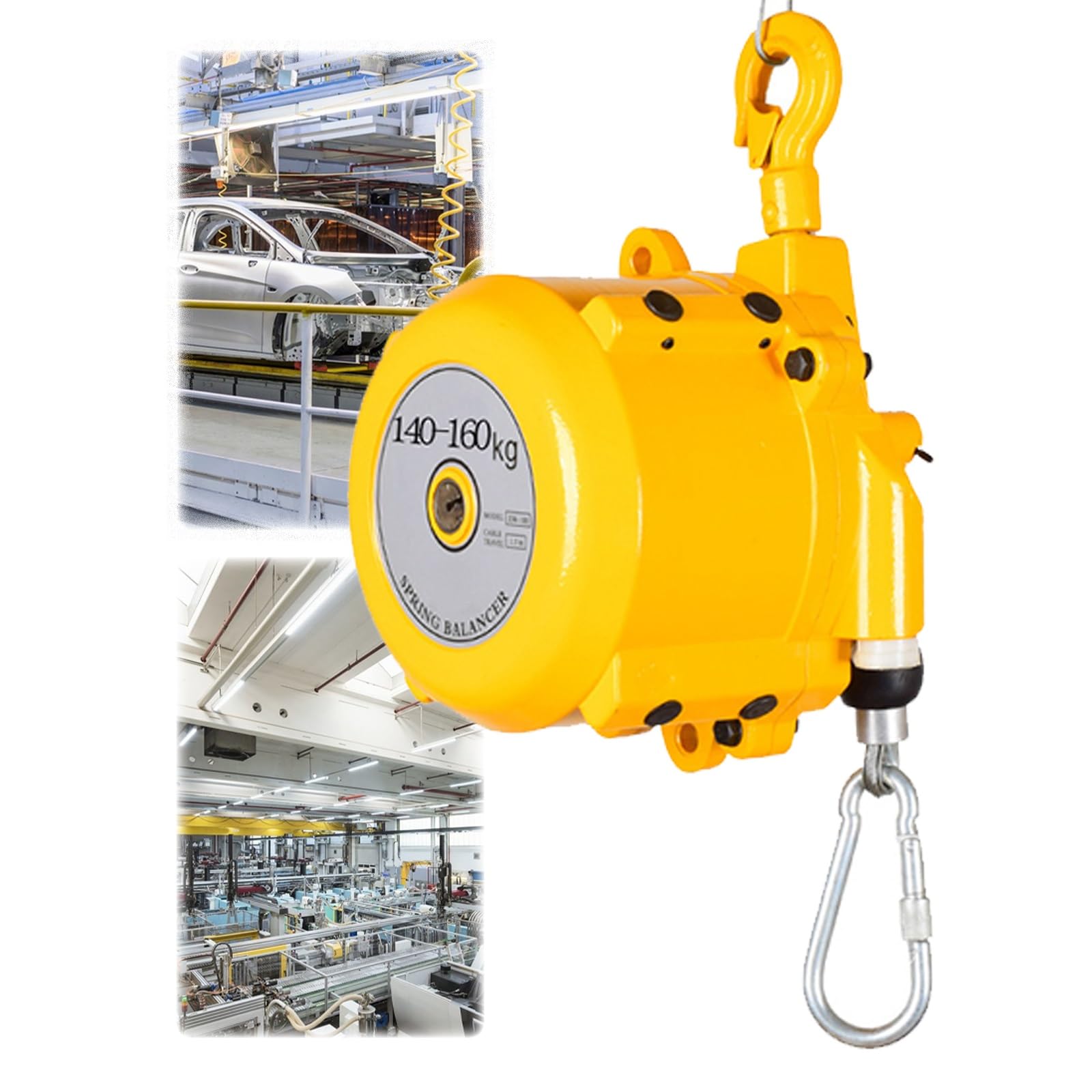 Retractable Spring Balancer, Spring Balancer Retractor Tool Holder for Assembly Line Multiple Sizes(140-160kg)