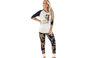 Lazyone Women's Soft Casual Pajama Leggings and Tall Tee Sets With Cute Fun Prints