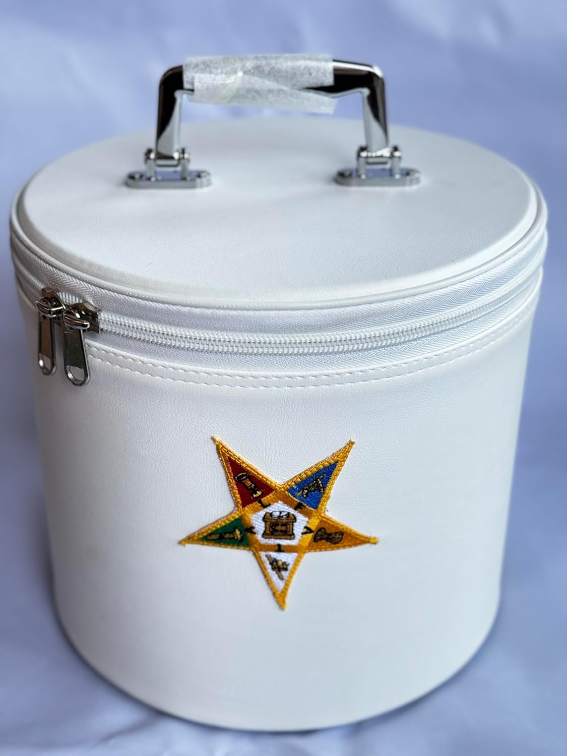 OES FEZ CASE - WHITE MACHINE EMBROIDERY PATCH, gak123