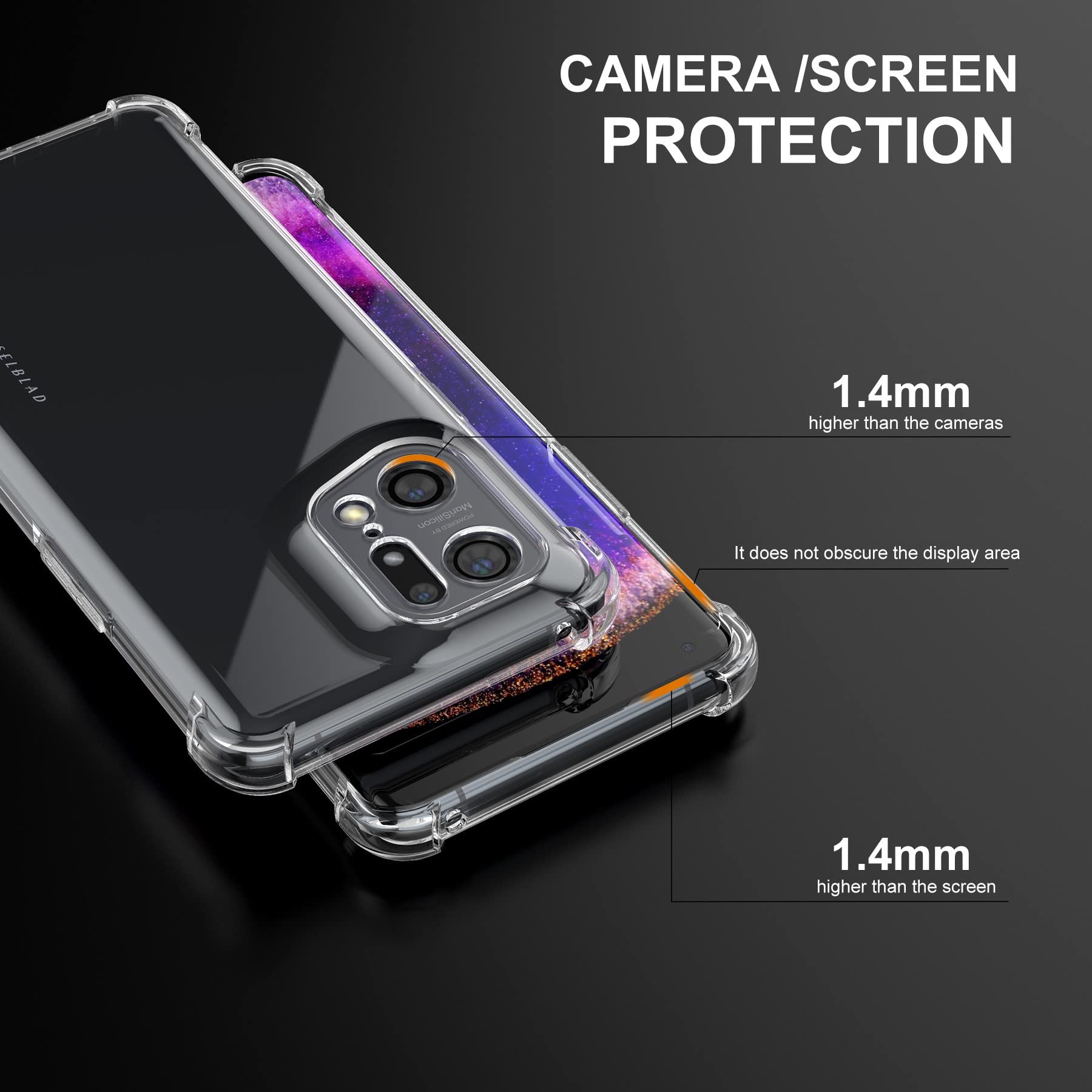 Cover Per Oppo Find X5 Pro In TPU Sfumato Rosa/Viola – Morbida E Antiurto Con Angoli Rinforzati - 4