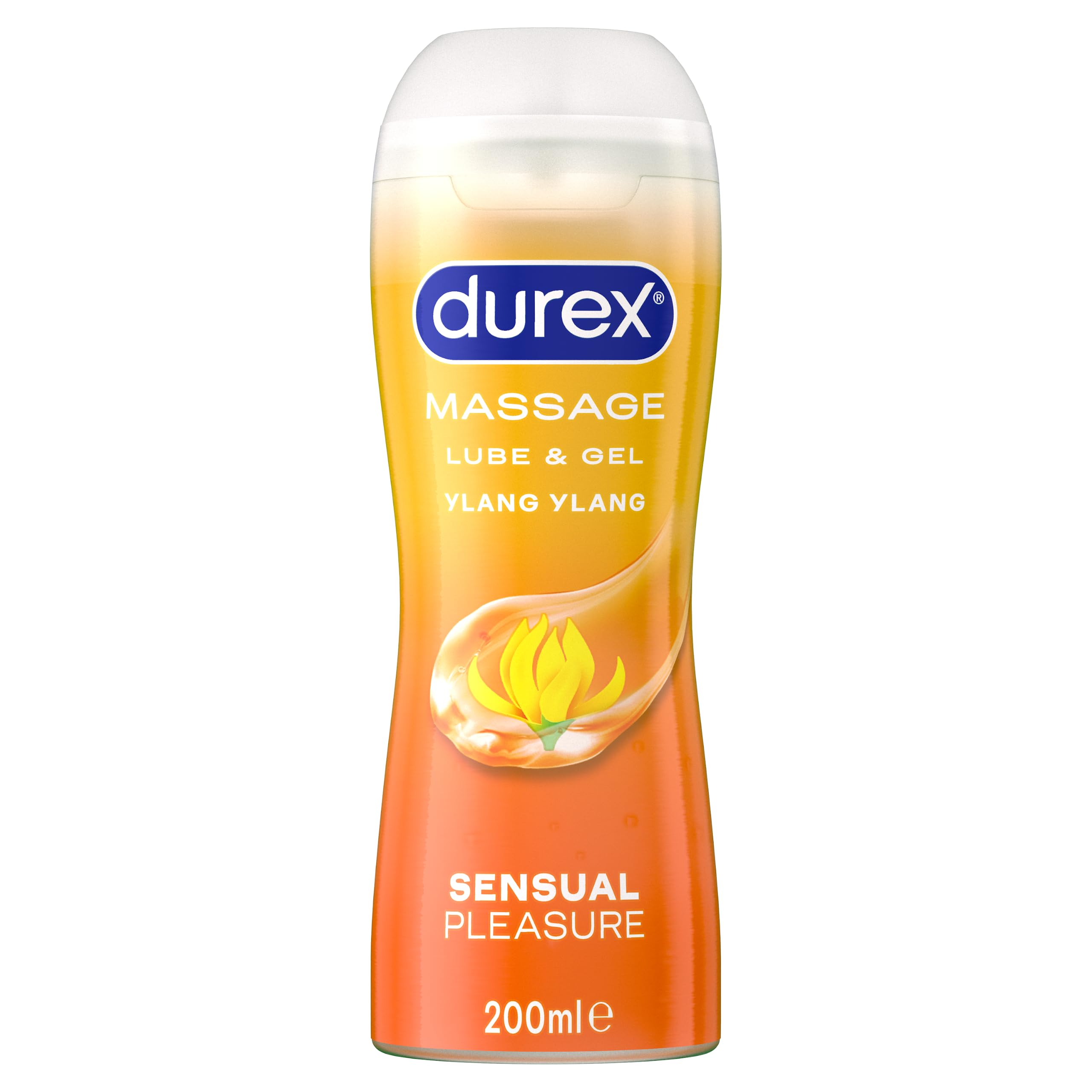 Durex 2 in 1 Massage Ylang Ylang, 200ml, Water Based Lube, Sensual Formula