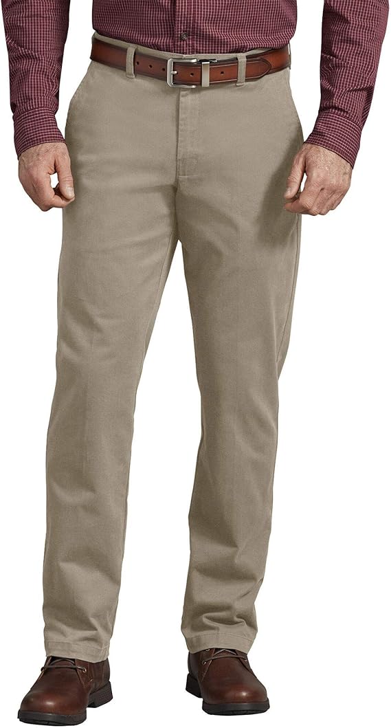Dickies Men's Performance Chino Flat Front PantSlim Taper Work Utility