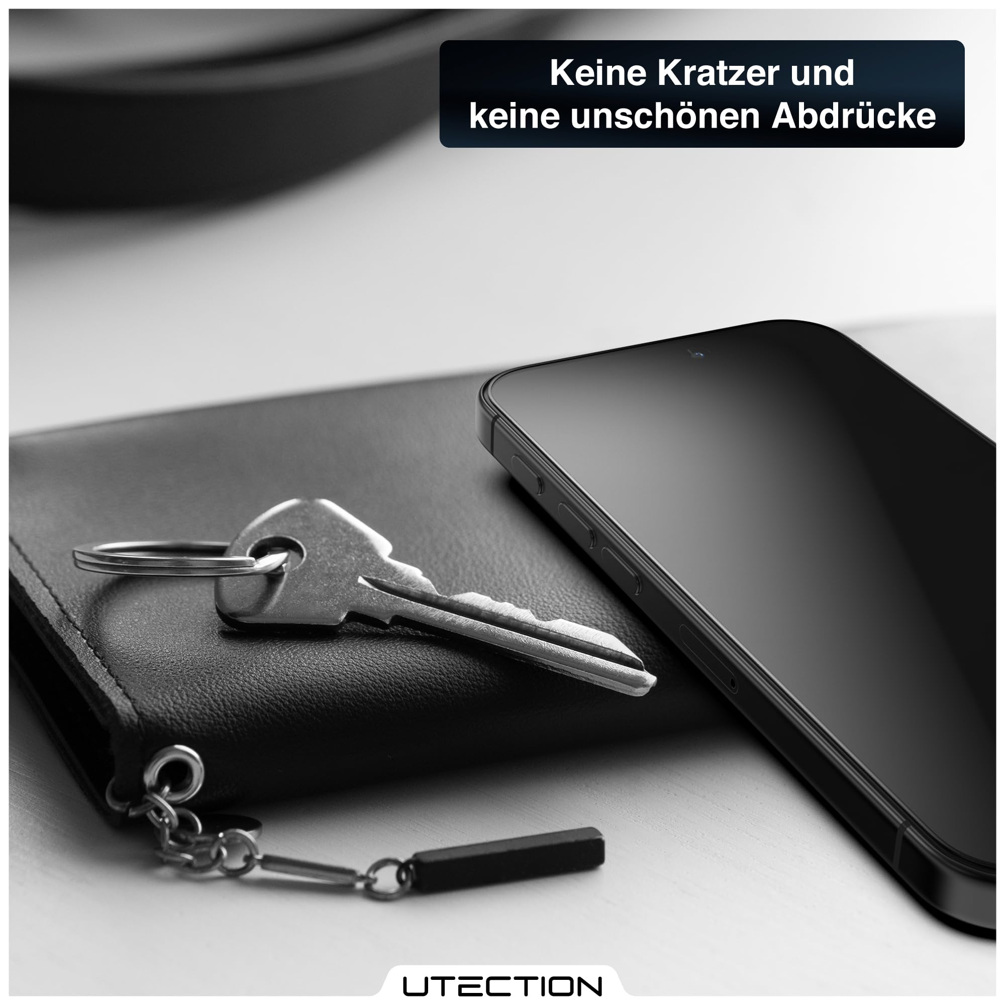 UTECTION 3X Panzerfolie [Besser als Glas] für iPhone 17 PRO - Unzerstörbarer Displayschutz - Perfekte passform - Schutzfolie mit ALLEN Hüllen kompatibel - Super Haptik & Kinderleichte Anbringung