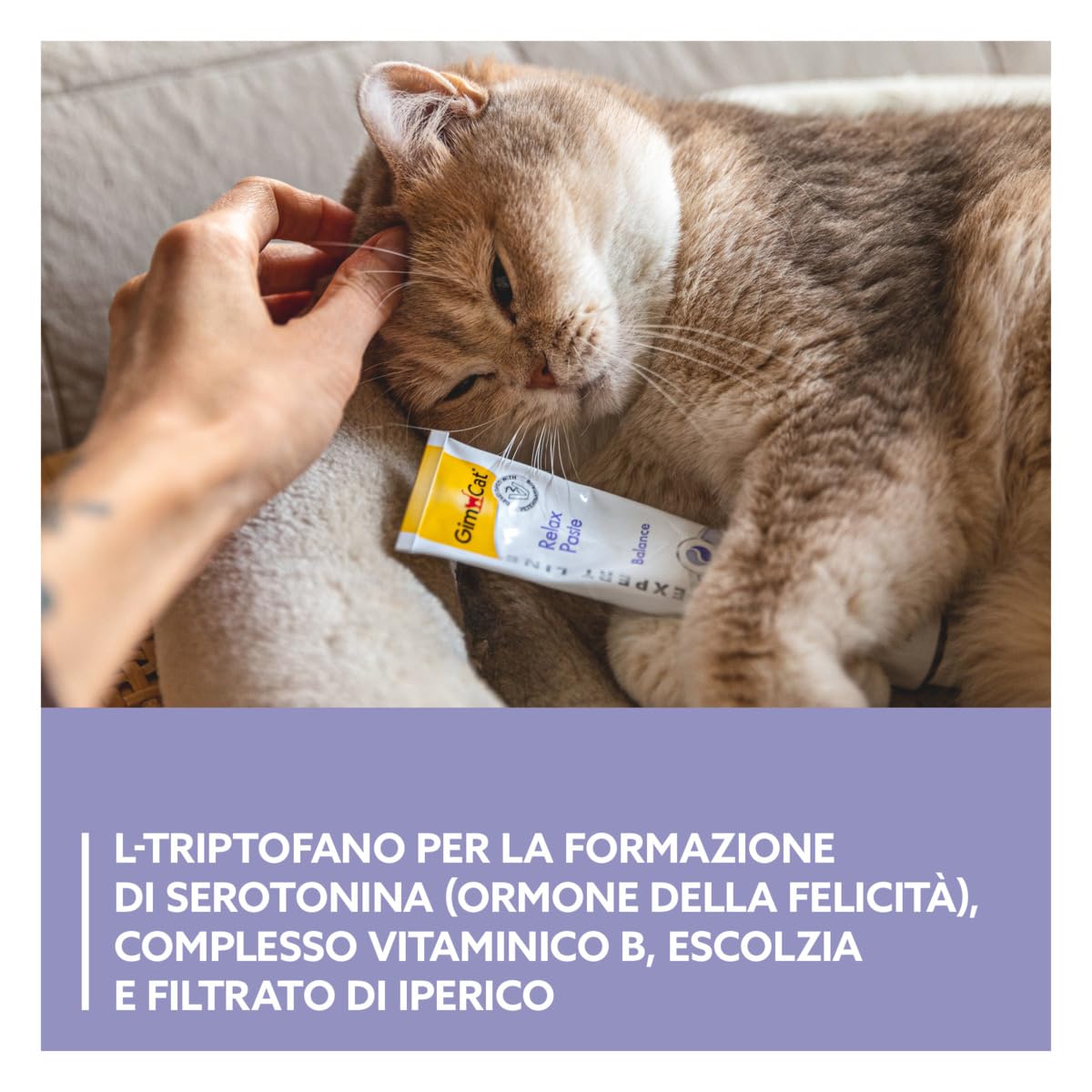 GimCat EXPERT LINE Relax Pasta, Snack funzionale per gatti, 50 g