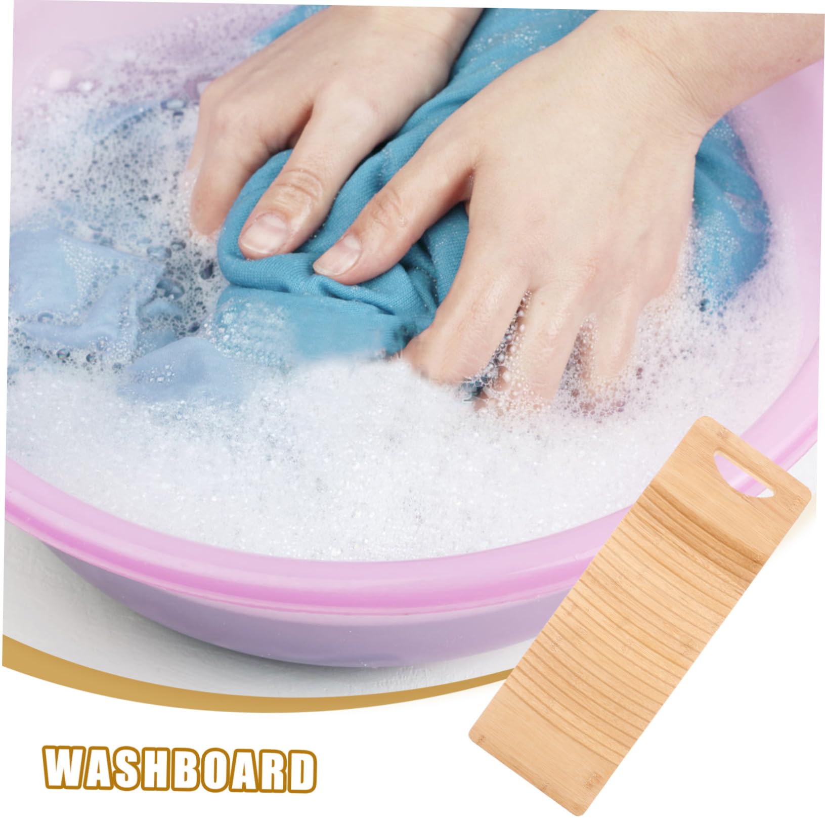 Tabla Lavar Bambú Natural Resistente y Duradera para Ropa Portátil y Ergonómica para Limpieza Manual Hogar y Lavandería Diseño Sencillo Olor