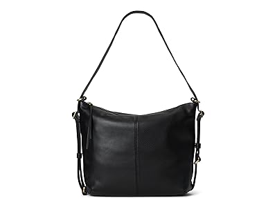 HOBO Emily Convertible Backpack Cross Body Handbags Black, Cotton/Leather
