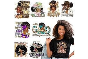 Black Girl Heat Transfer Decals Enhance T-Shirt Designs