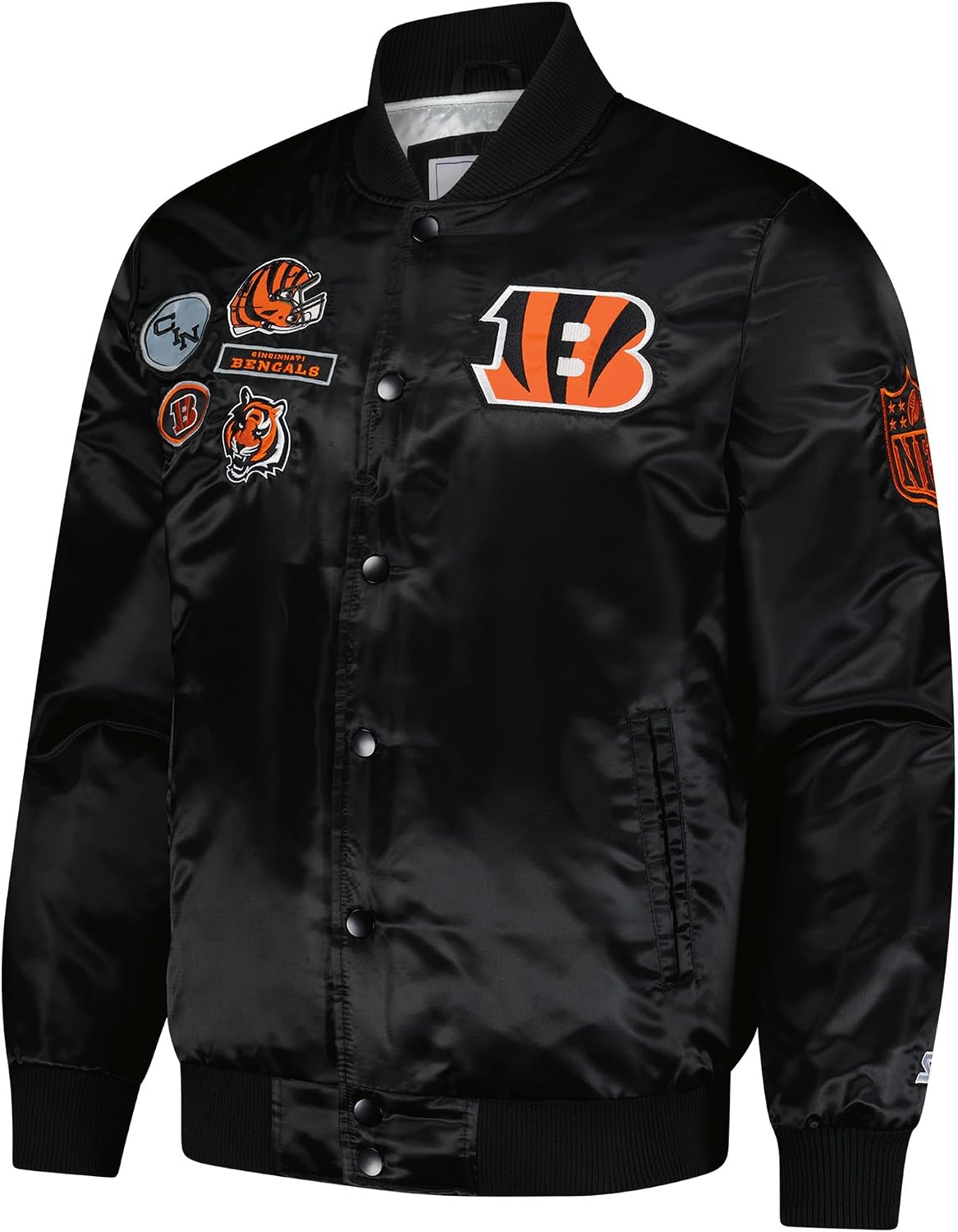 Starter Men's NFL Exclusive Satin Full-Snap Varsity Jacket