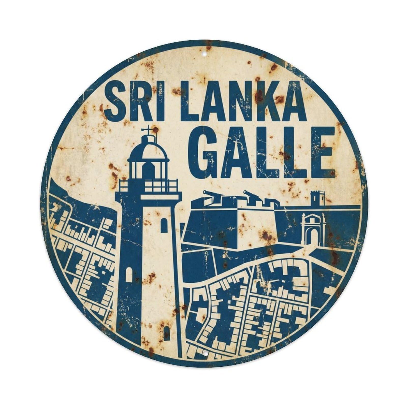 Sri Lanka Galle Island Travel Tropical Coast Metal Tin Sign