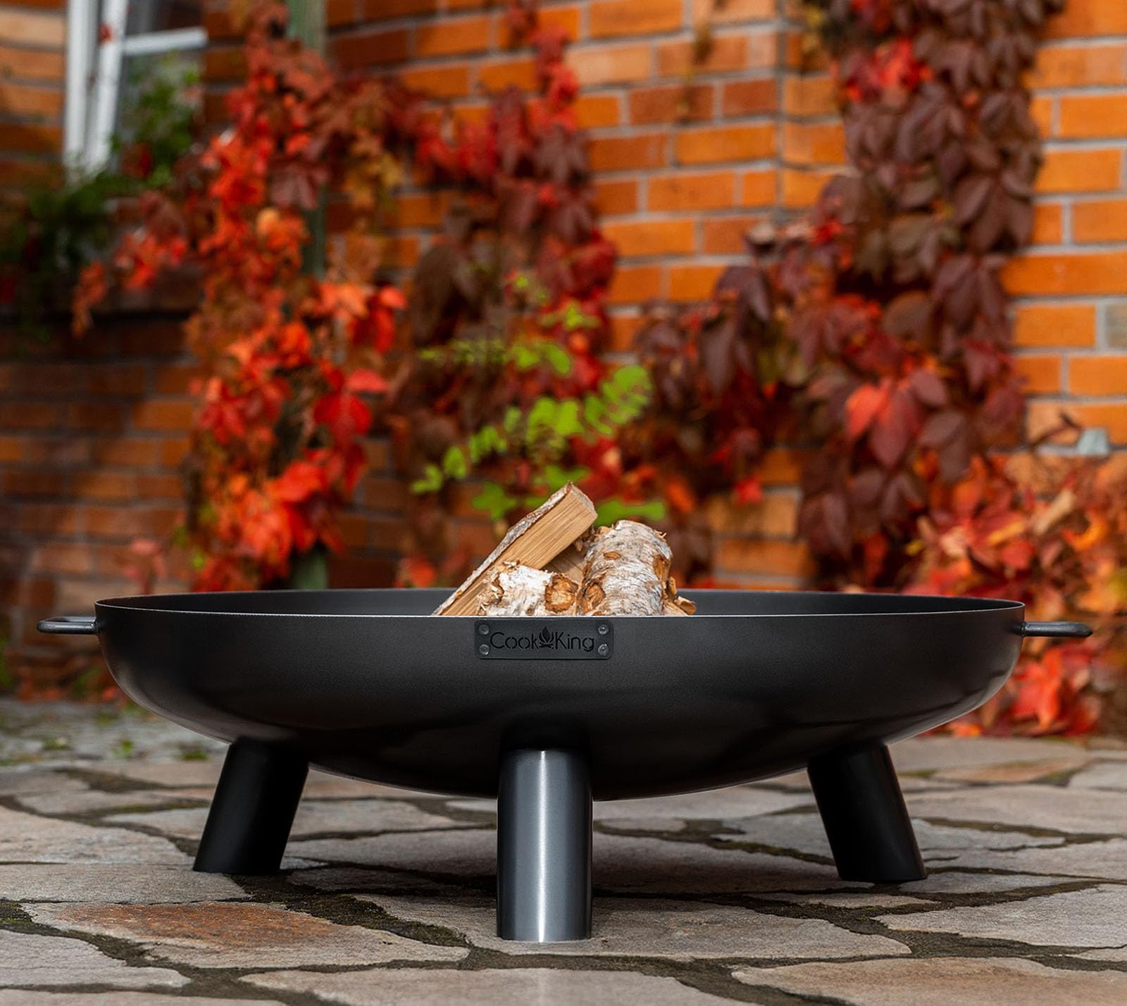 CookKing Bali Feuerschale 80 cm 2 mm Naturstahl Garten-Feuerstelle