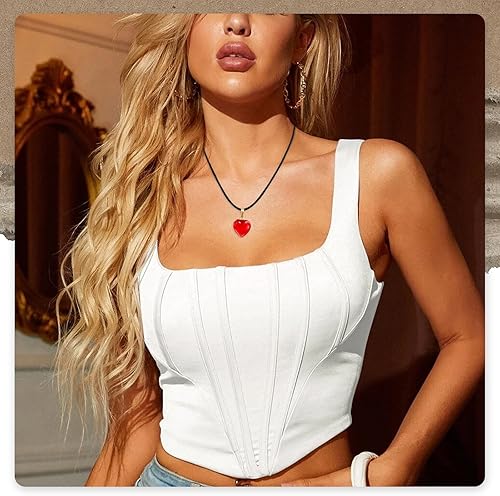 Miniatura 9 de Regalos rojos para el día de San Valentín para niños, paquete de 12 collares con colgante en forma de corazón rojo para el aula, recompensas de