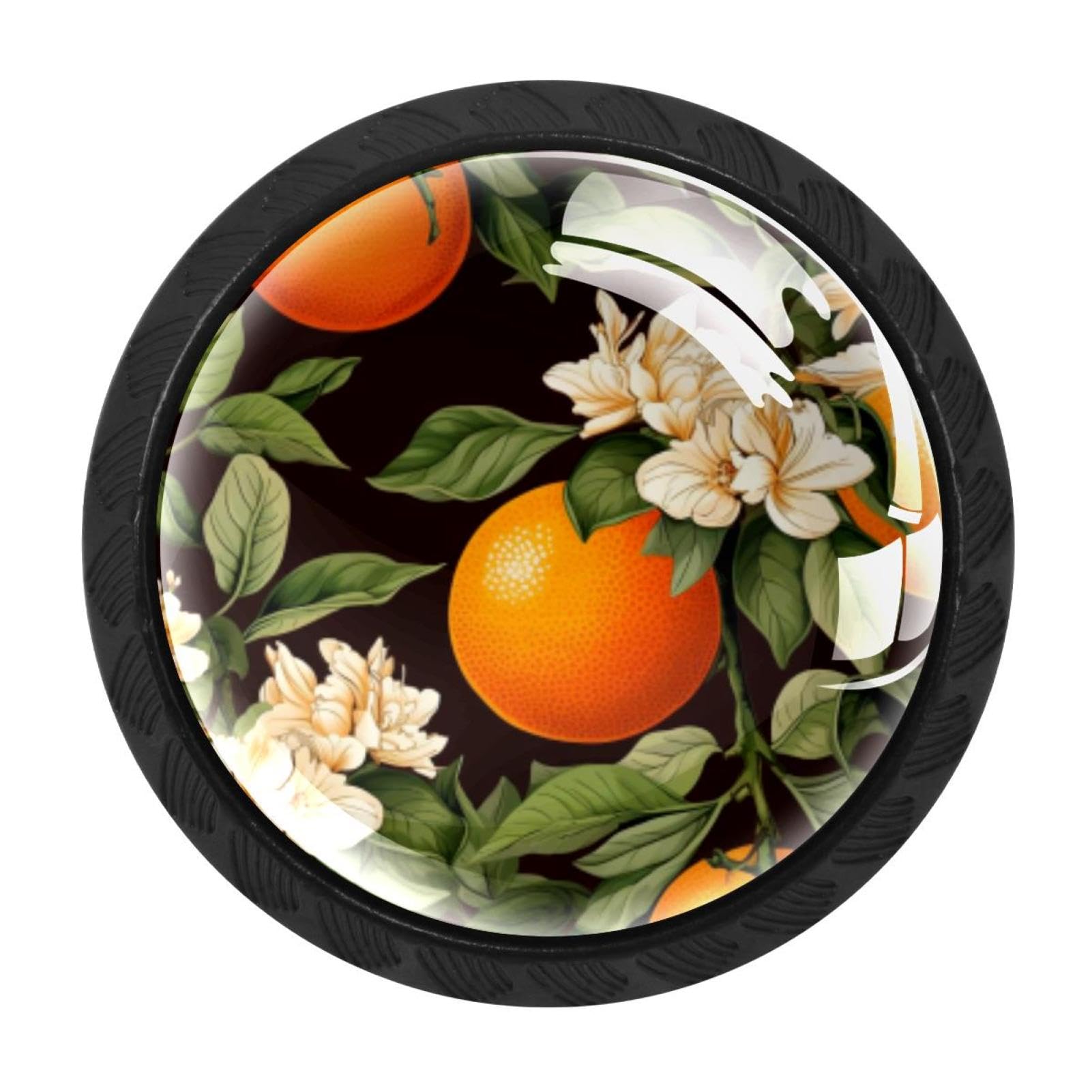 CHENZZZZ Orange Drawer Knobs Pull Handle Crystal Glass Circle Shape Cabinet Drawer Pulls Cupboard Knobs with Screws for Kitchen Cupboard Dresser Wardrobe etc