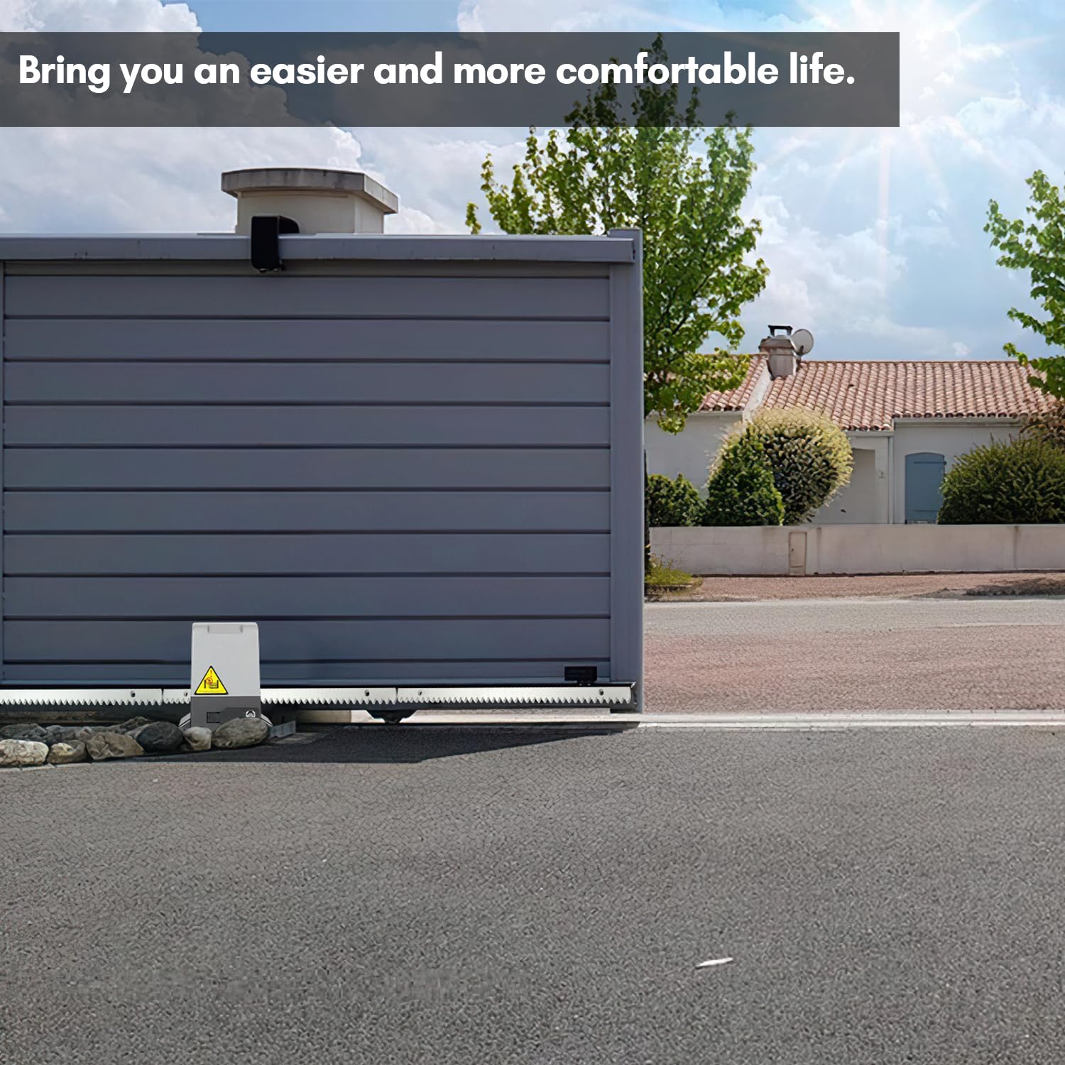 Azionamento scorrevole 370 W Apri porta garage con 2 telecomandi fino a 800 kg apriporta scorrevole elettrica con funzione di chiusura automatica per hotel, fabbrica