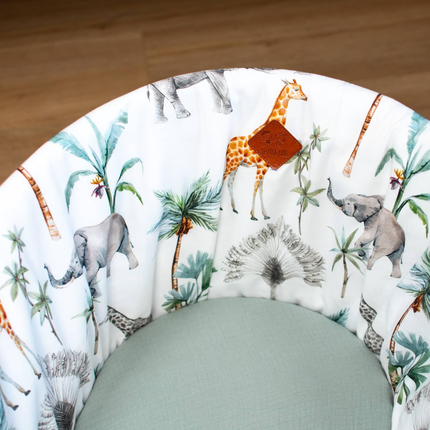 Sevira Kids | Couffin bébé avec Matelas, Habillage et Drap Housse, Safari - TU - Made in France TU
