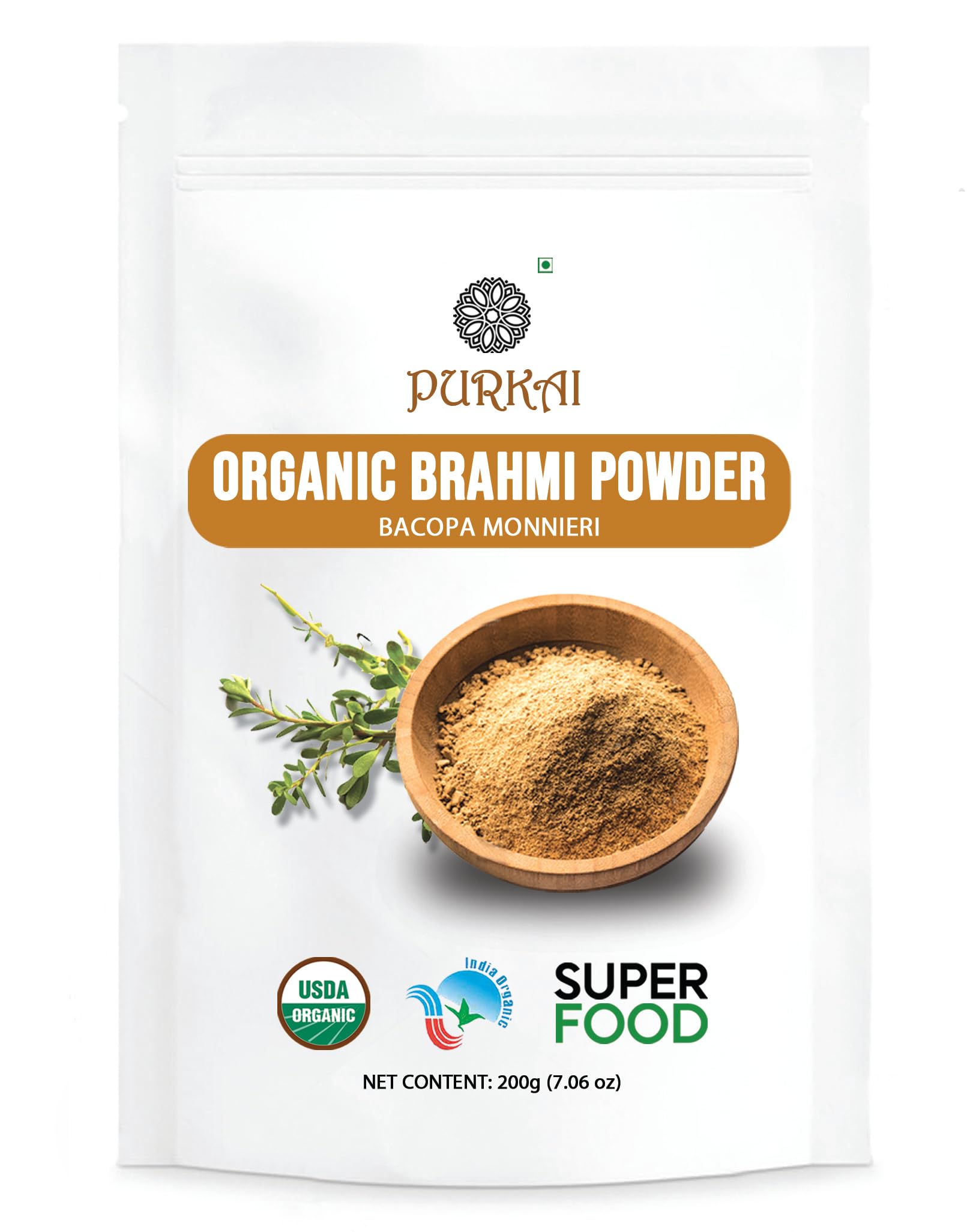 PURKAI - Brahmi Powder for Brain, Memory, Edible, Drinking, Eating, Kids, Pure, Organic, Herbal, Hair Care(Growth, Strong, Silky & Smooth Hairs), Waterhyssop, Good for Hair pack(200GM) (B0CCJ3F52N) Amazon Price History, Amazon Price Tracker