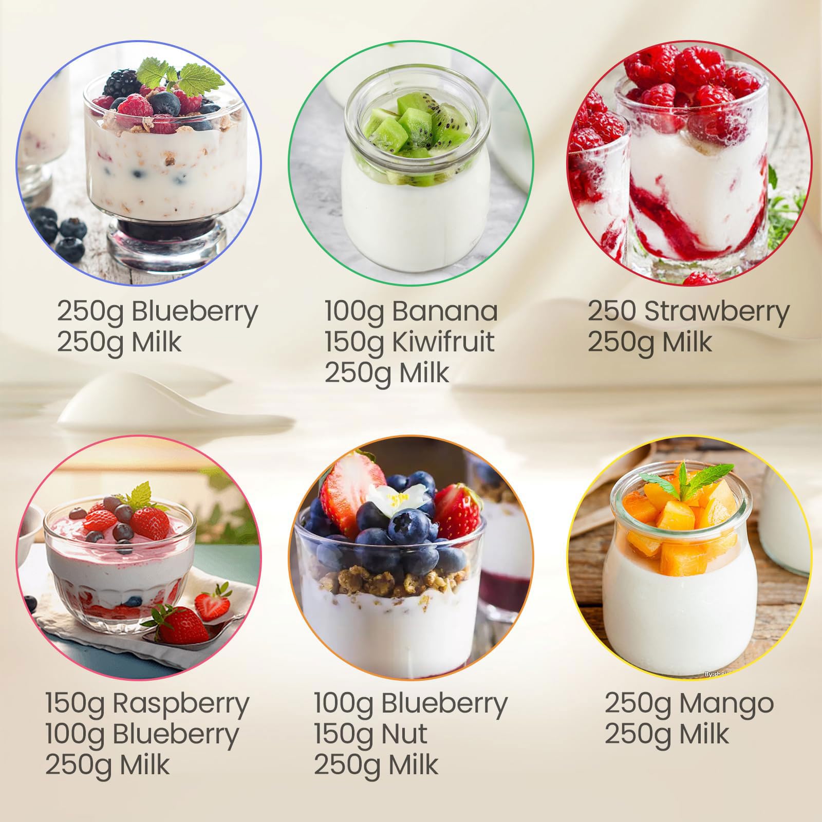 Yaourtière numérique avec écran LCD, capacité de 1400 ml, comprend 8 bocaux en verre pour yaourt et desserts faits maison