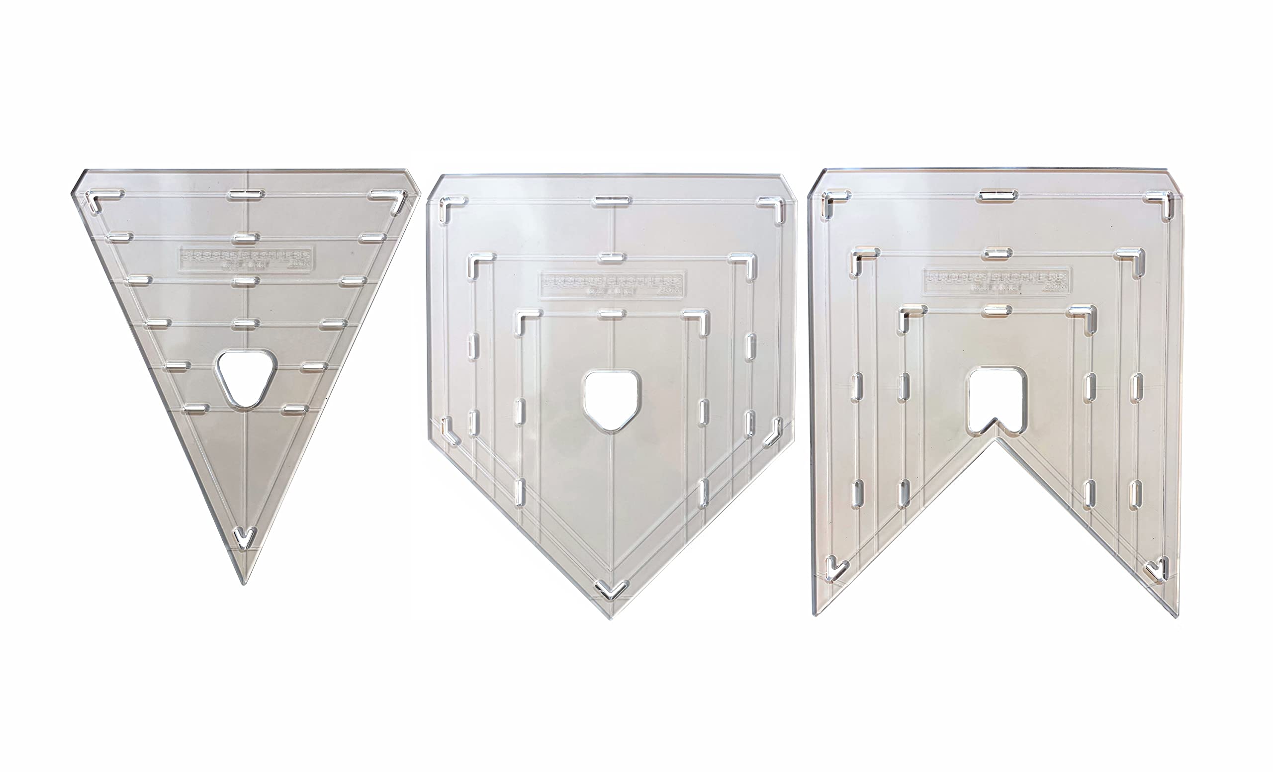 Linic Plastics Bunting Templates, Choice of Shape, Clear Plastic, Pennant, Flag, Triangle (S7886) Free UK Postage (Set of 3, One of Each Shape)