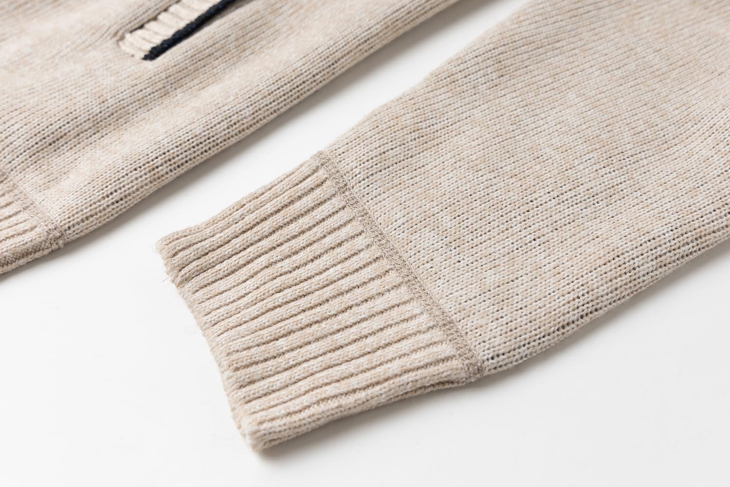 Cárdigan de Punto para Hombre Invierno Suéter Grueso Cuello Alto Cremallera