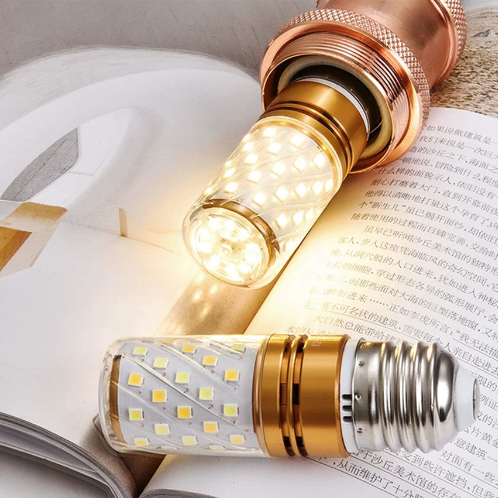 Lampadina LED a mais Lampadina portacandela LED 12 W Lampadina LED a candela 100 W equivalente a 12 W, base, non dimmerabile 360 ordm; Angolo del fascio, 4 pezzi confezione, luce calda