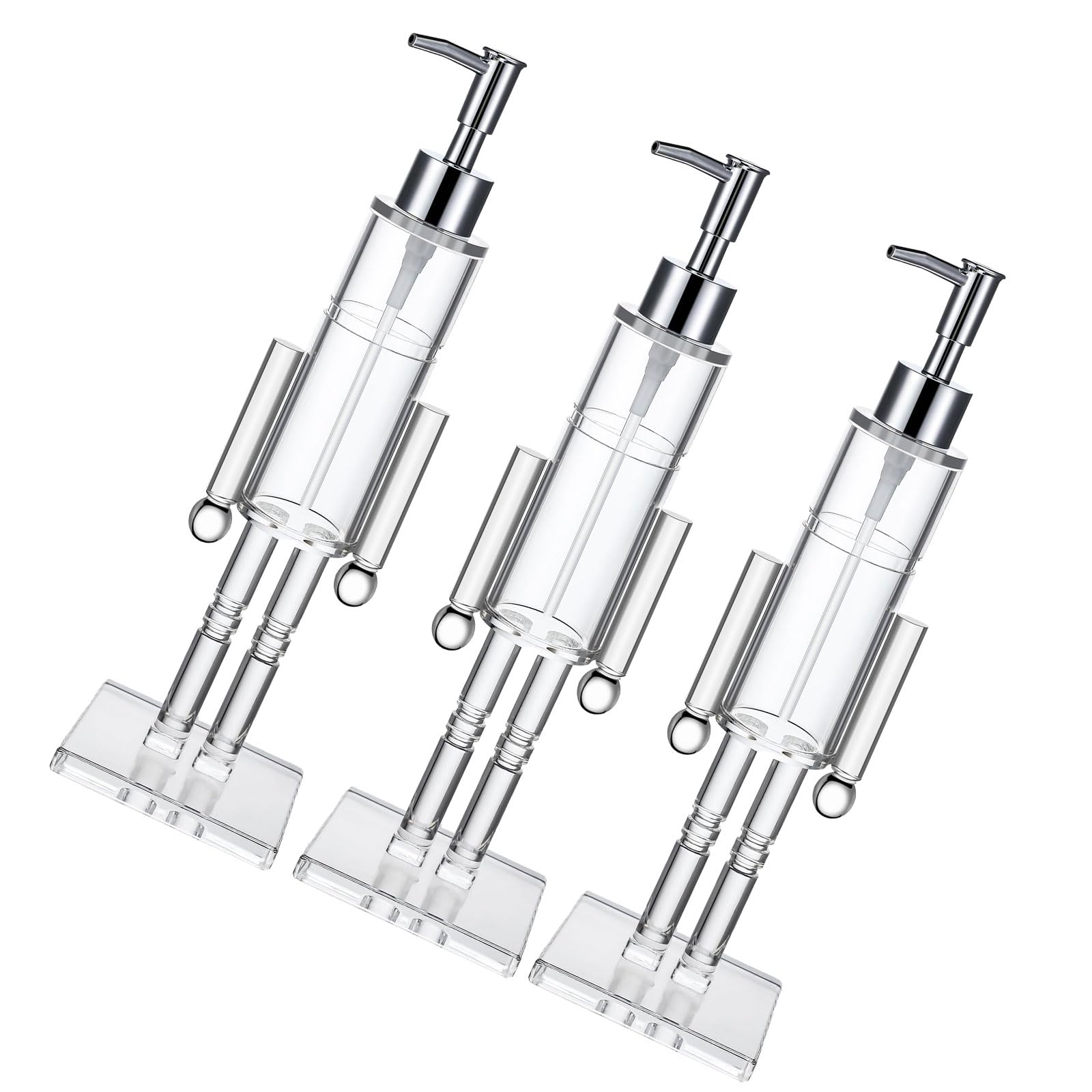 Kalttoy 3 Pcs Nutcrackers Themed Liquid Soap Holder, Transparent Dispenser For Bathroom Decor, Accessories Hand Soap Dispenser