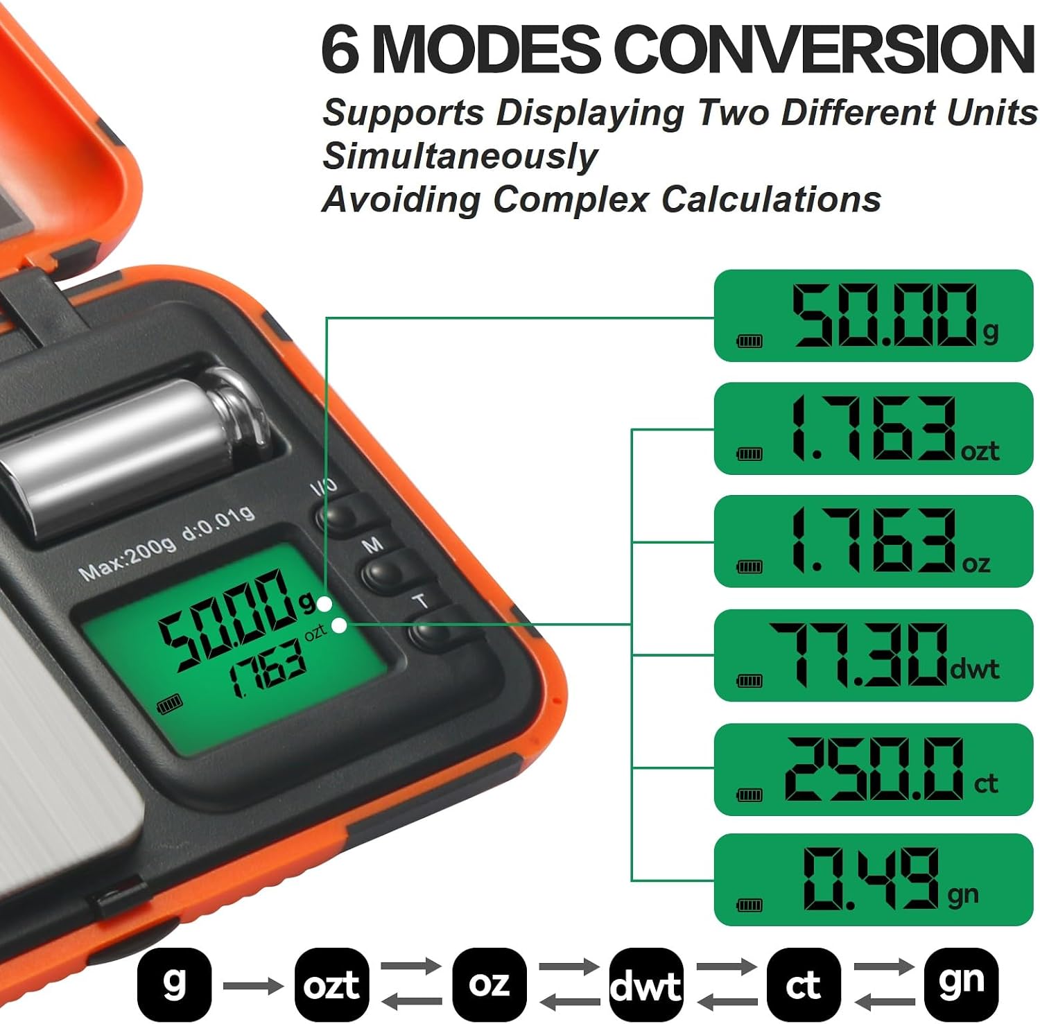 Archery Scale Arrow Scale Dual Unit and HD Display LCD Digital Pocket Arrows Scale,200g x 0.01g Grain Scale Digital Mini Scale(Battery Included)