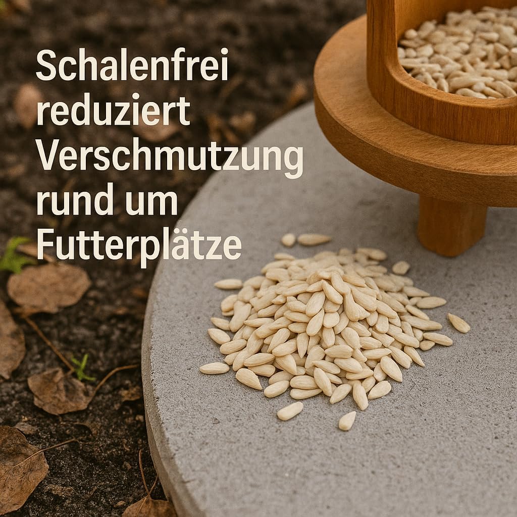 GiDeli Sonnenblumenkerne geschält 20kg naturfarbe vogelfütterung außenbereich Vogelfutter Vögel Wildvögel Sonnenblumen im Eimer