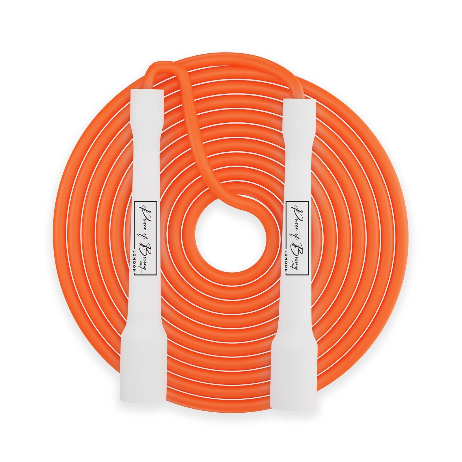 POWER OF BOXING Skipping Rope, Jump Rope for Fitness, Cardio, Fat Burning Workout, Exercise, Home Gym, Boxing, MMA & Crossfit, Durable & Lightweight Design for Men, Women, and Athletes (Orange)