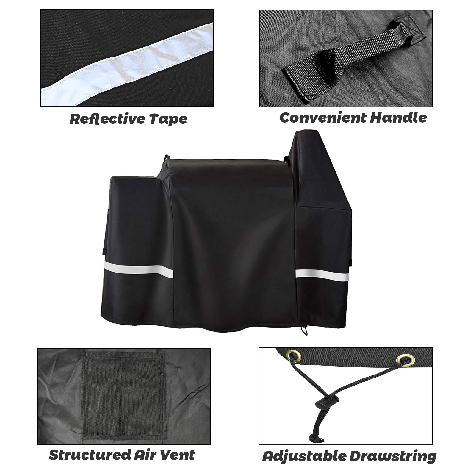 Utheer - Copertura per barbecue Pit Boss 820 Deluxe, Pro serie 850, Z serie 700, resistente e impermeabile, per barbecue a pellet di legno 820D, PB820FB, tessuto resistente 600D
