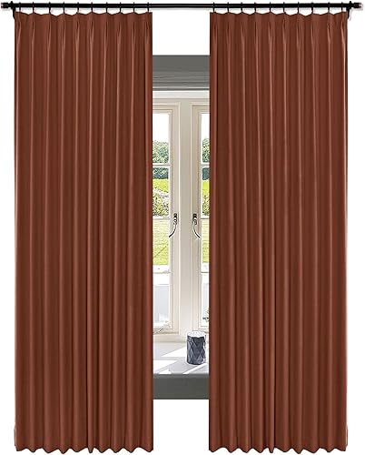 Cortinas plisadas de lino de poliéster, 2 piezas, paneles opacos de lino, protección de privacidad, equilibrio de temperatura, reducción de ruido