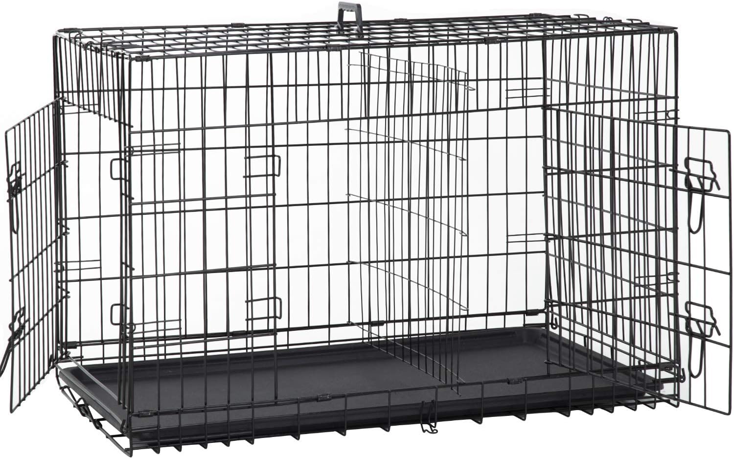 30" 2 Door Pink Folding Dog Crate Cage Kennel LC ABS Amazon.ca Pet