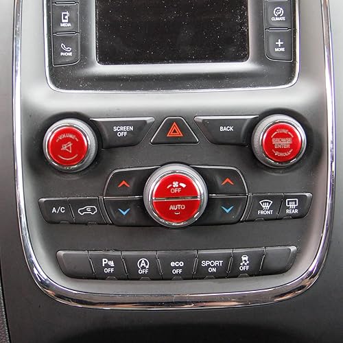 Miniatura 9 de Interruptor de aire acondicionado de aleación de aluminio con botón de CD para Dodge Durango 15-22 Dodge Charger Challenger Chrysler 300 para 14-21